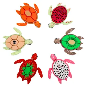 EnderToys Fruit Turtle Clicker Fidget Toy Animal Figurine Desk Pet Decor 3D Printed Orange Dragon Fruit Strawberry Kiwi Watermelon Apple Easter Articulated Plastic Gifts