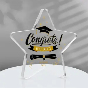 2025 Graduation Gift, Desk Ornament, Class Of 2025 High School University Graduation Gifts, Table Centerpiece Paperweight for Graduates Boys Girls, Decor