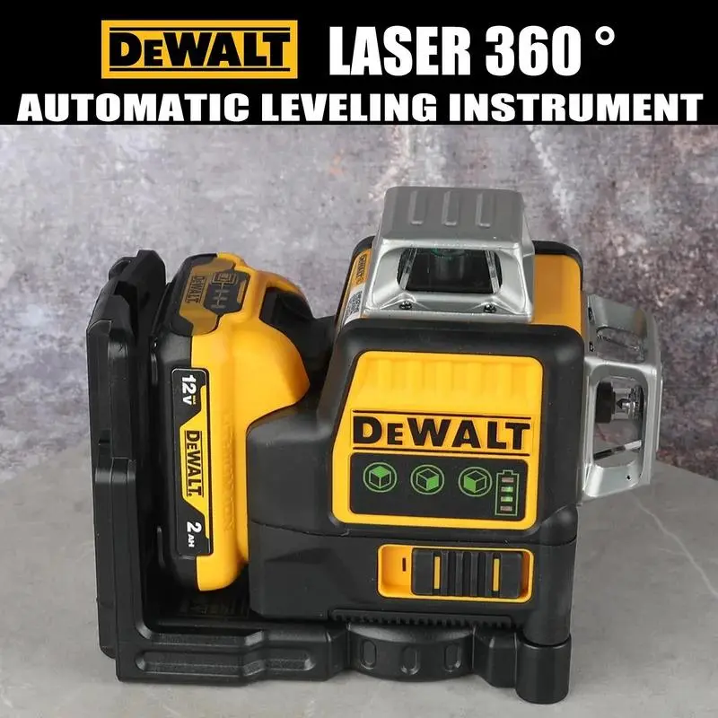 DEWALT DW089LG Green Laser Level, 360-Degree Horizontal & Vertical, Cordless Outdoor Construction Hand Tool for Tools & Hardware Use, Electronic Laser Level, Laser Leveler Tool