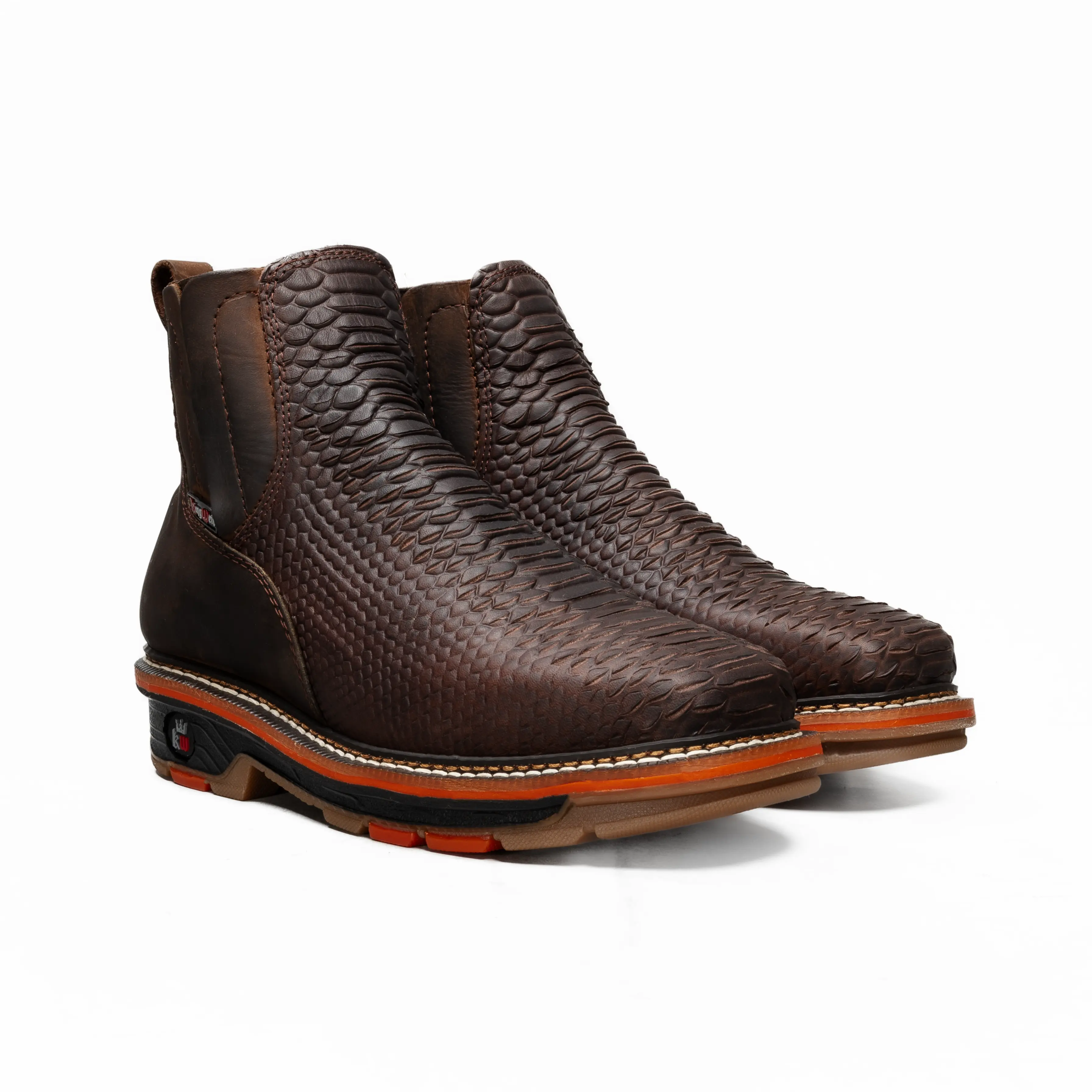 MEN'S VENOM 6" ANKLE WORK BOOTS SOFT TOE SQUARE TOE LIGHTWEIGHT CONSTRUCTION WELT