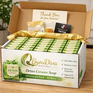 ByouDiva Detox Cerasee Soap – Wholesale Pack (60 Bars) | Acne Care & Deep Cleansing