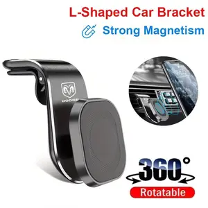 Magnetic Car Phone Holder 360 Degree Rotation Metal Car Mount For Dodge SRT Ram Journey Charger Challenger Caliber Durang Auto Accessories