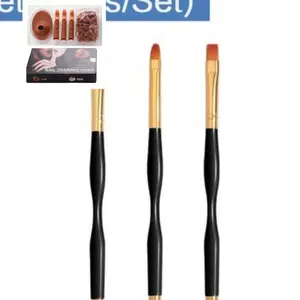 Nail Art Practice Dummy Fingers Set, Adjustable Silicone Dummy Fingers, 3 Nail Brushes, Beginner Essential, Self-Learning Tool Kit