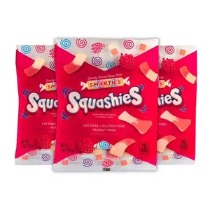 [3pk] Smarties Squashies Raspberry Marshmallow Candy – Gluten-Free & Peanut-Free Sweet Treat