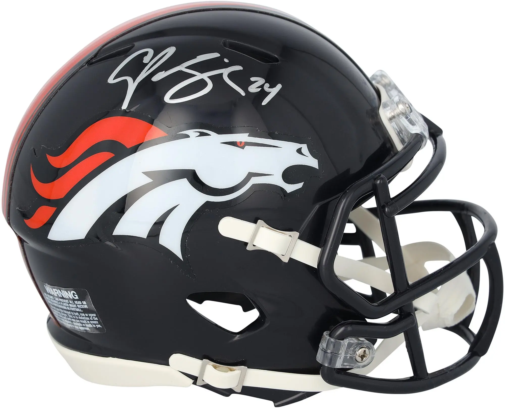 Champ Bailey Denver Broncos Autographed Riddell 1997-2023 Throwback Speed Mini Helmet - Fanatics Authentic Certified