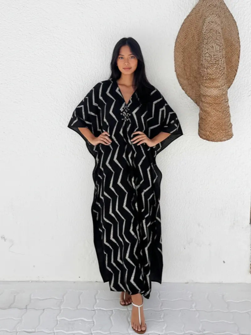 chinese dress ladies ZIMMERMANN Maples Louche chevron wool and cashmere midi dress ladies   Afashionistastore