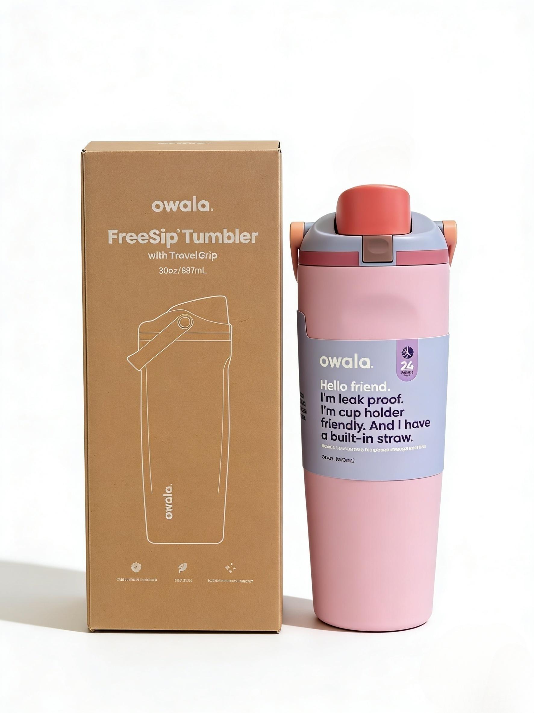 Owala 30oz FreeSip Insulated Water Bottle, Leakproof Stainless Steel Tumbler with Straw, BPA-Free, Ideal for Gym, Travel & Everyday Hydration Drinkware Flasks Mug Bottled Portable toddler poinsettia black cherry can Set of Glass Jars Lids Stranger Things