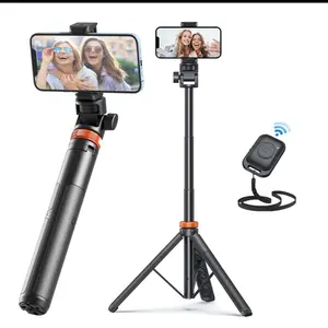 Upgraded 61" Phone Tripod with Wireless Remote & Selfie Stick All-in-One Travel-Friendly Stand for iPhone 13-16 & Android Premium Travel-Ready Design