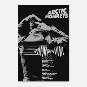Arctic MonkeysS Poster | Gray & Black Art | Music Wall Decor | Semi-Gloss Finish No Frame