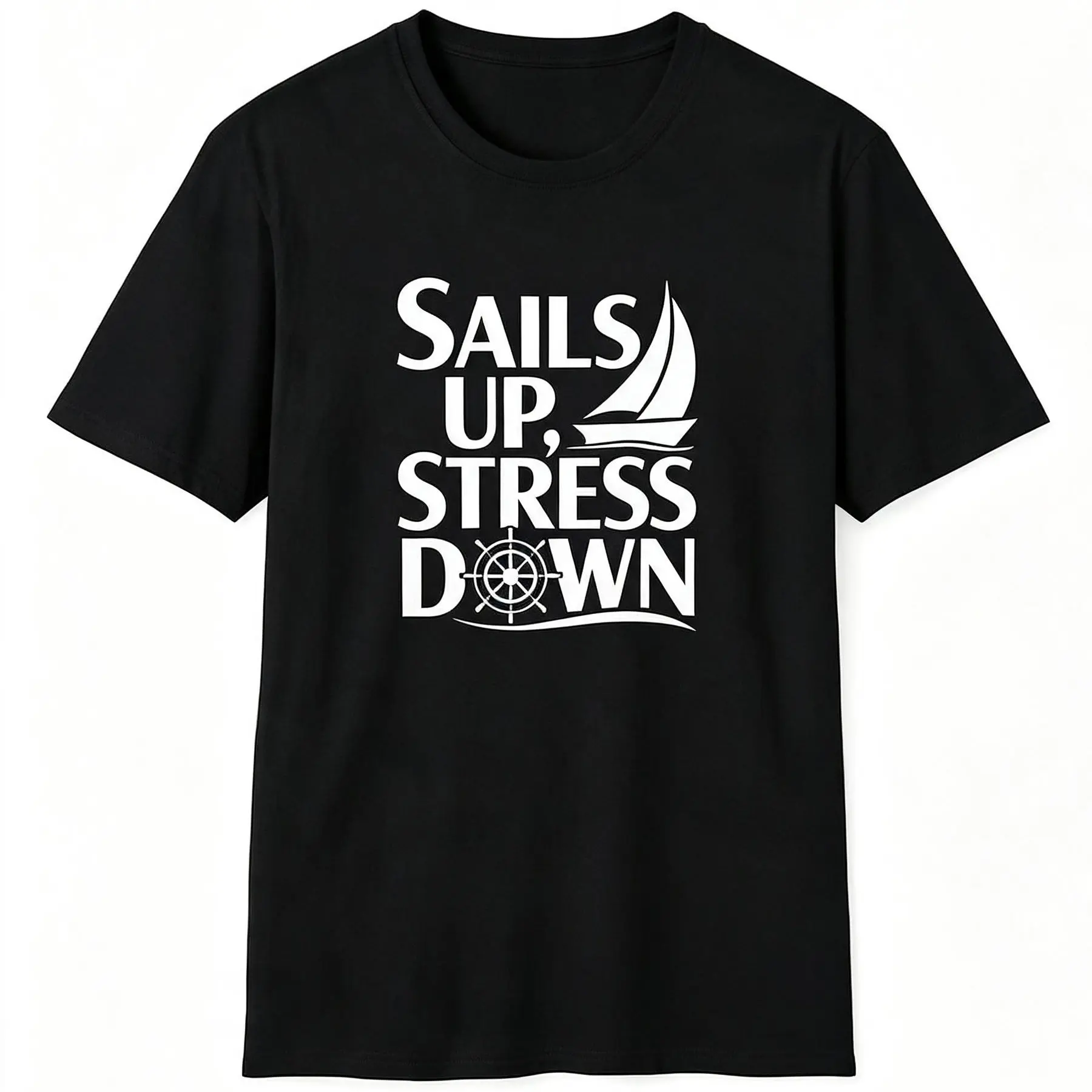 Sailing Shirt, Nautical T Shirt, Sails Up Stress Down Tee, Funny Sailing T-Shirt, Sailboat Shirt, Ocean Lifestyle Shirt, Sailing Gif #SohoChic