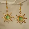 Sun Design Dangle Earrings, Dangling Earrings, Statement Earrings, Fashionable Jewelry for Women, Trendy All-match & Exquisite Jewelry for Birthday Gift, Trendy Fashionable Accessories