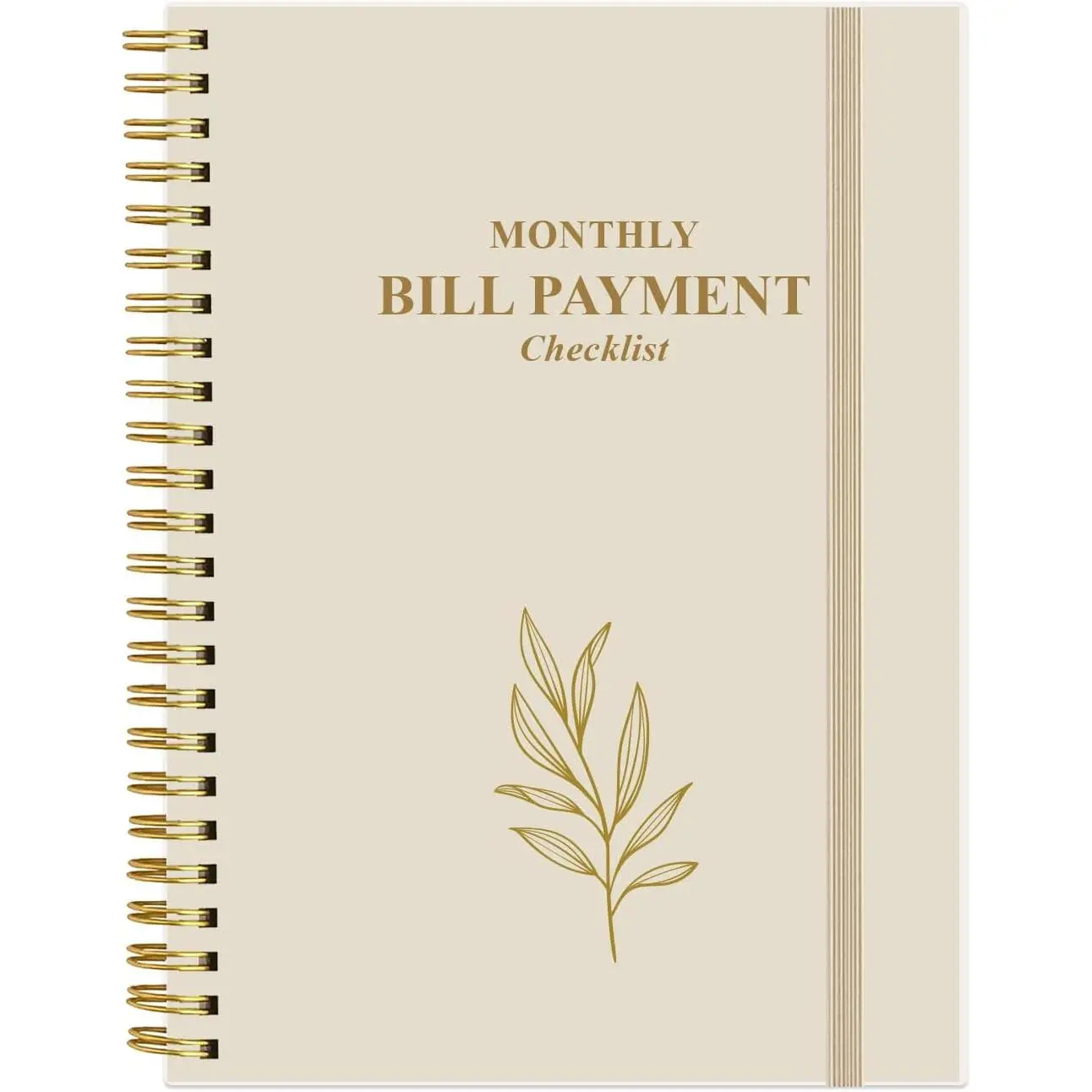 Monthly Bill Payment Checklist - Monthly Bill Organizer & Planner for Personal Budgeting Financial, Bill Payment  Notebook, 5.8" x 8.5", Beige
