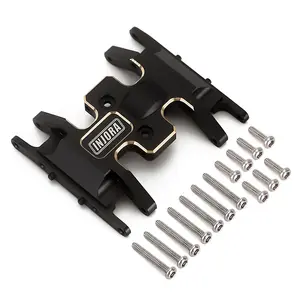 INJORA Brass Skid Plate-Heavy Counterweight Chassis Accessories for 1/24 RC Crawler Car Axial SCX24 Gladiator Bronco C10 JLU Deadbolt Upgrades Parts, 15g