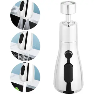 3 Function Sink Extender, Kitchen Faucet Sprayer Head & Swivel Spout Connector - Sr