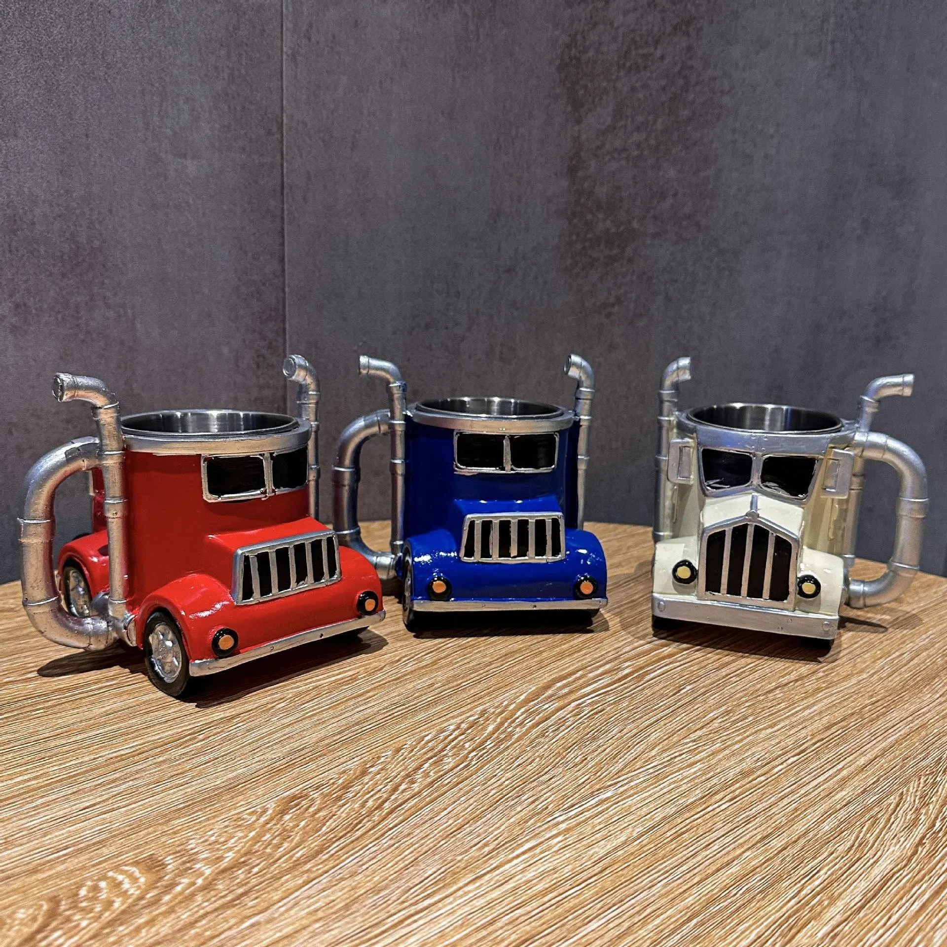 Semi-truck Shaped Coffee Mug, Durable Resin Reusable Cup with Detailed Design, Multi-color Options for Truck Lovers, Perfect Gift for Truck Drivers, Drinkware, Funny Tumblers