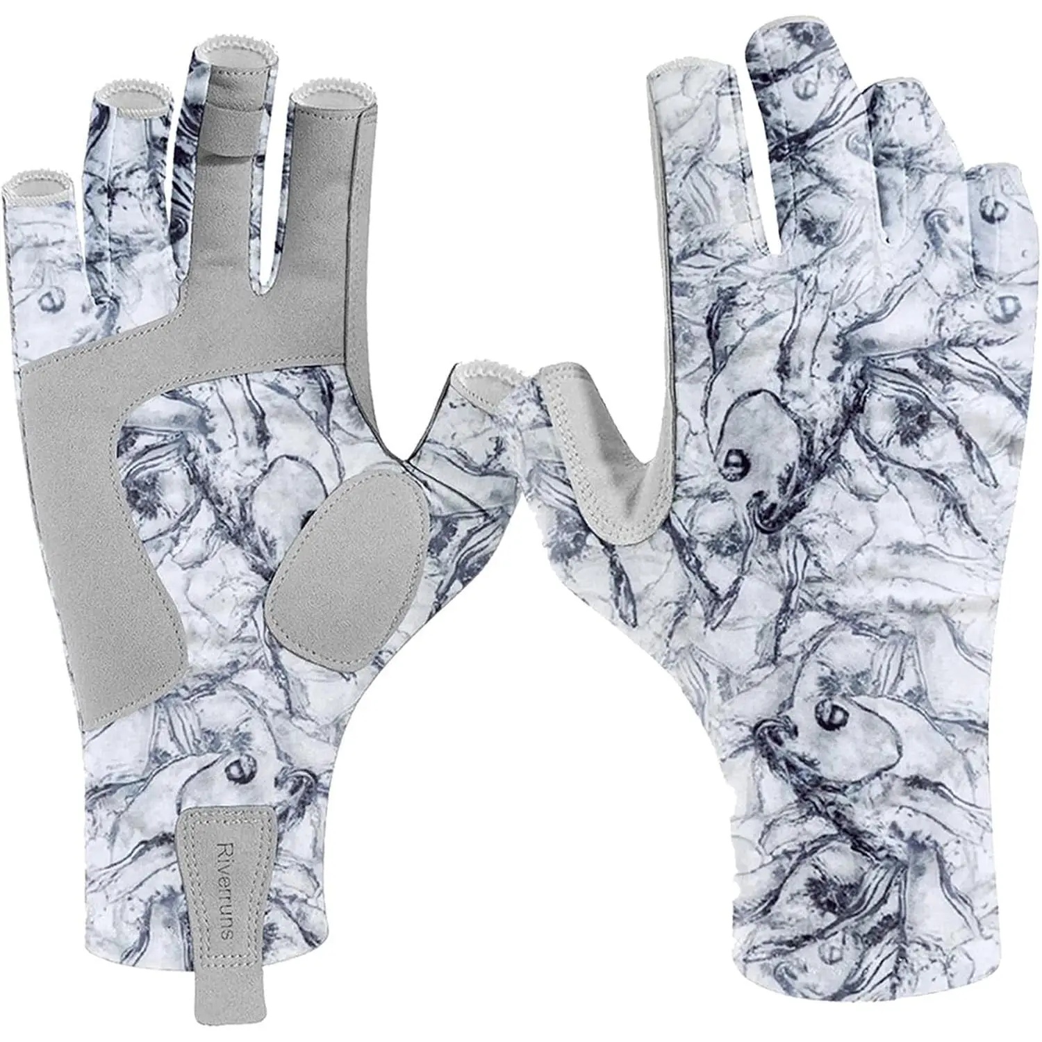 Riverruns Fishing Gloves UPF 50+ Sun Gloves UV Protection Men Women for Outdoor, Kayaking, Rowing, Paddling, Canoeing, Hiking