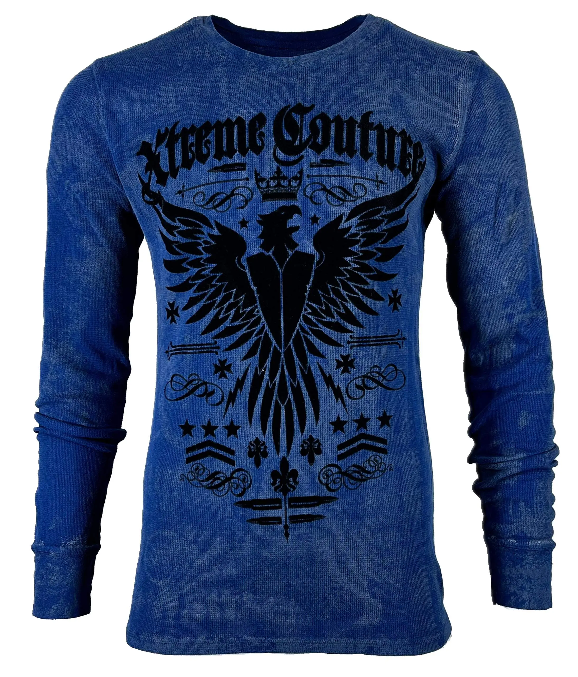 Xtreme Couture by Affliction Men's Cotton Graphic Thermal Shirt - Menswear Streetwear for Biker Enthusiasts
