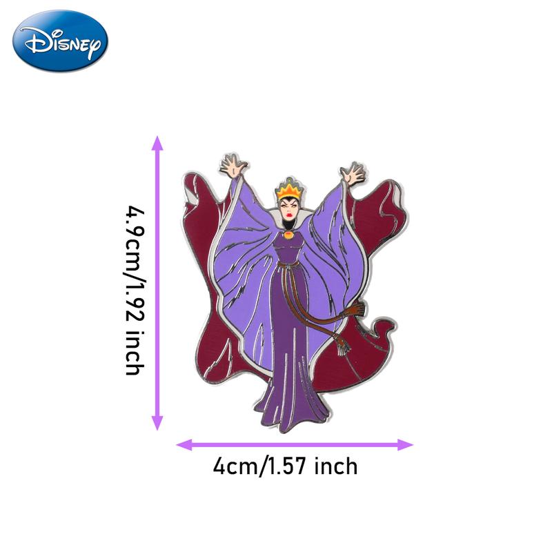 Disney Villains Evil Queen Pin 1PC Official License Collectible Witch Novelty 3D Design Anime Brooch Backpack Decoration Jacket Lapel Anti-Rust Exquisite Alloy Enamel Gift