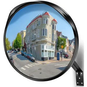 16" Convex Driveway Mirror - Upgrade Wide Angle View, Adjustable Blind Spot, Traffic and Security Mirror for Indoor and Outdoor, Parabolic Safety