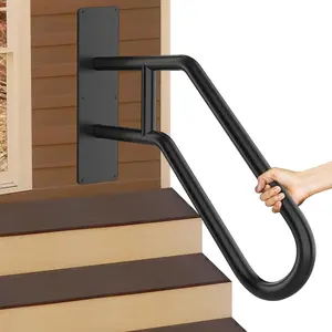 All-Weather Non-Slip Stair Handrail: U-Shaped Stainless Steel Railing for Outdoor Steps, Toilet & Home Safety (Elderly/Kids Friendly)