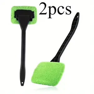 2pcs Car Front Windshield Defogging Brush Dust Removal Car Cleaning Tool Long handle Household Glass Clean Brushes Window Cleaning Tool