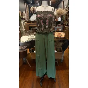 Evergreen Revival – Tiered Boho Pants