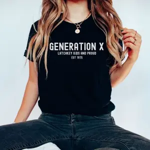 Custom Year Generation X Latchkey Kids And Proud T-Shirt – Gen X Retro Tee, Custom Birth Year Est. Shirt, Vintage 70s 80s Nostalgia Unisex T-Shirt