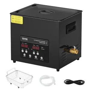 【Super Brand Day】VEVOR 10L Ultra Sonic Cleaner, 240W Digital Ultrasonic Cleaning Machine with Gentle Mode & Upgraded Degassing, 40kHz Industrial Ultrasound Cleaner with Heater & Timer for Retainer, Jewelry, Tools,DEALS FOR YOU