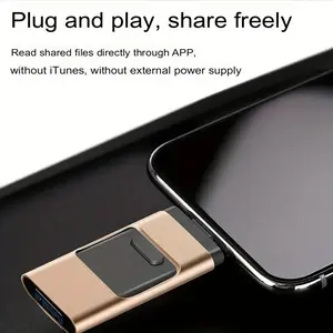 Type-C OTG Pen Drive in 128GB/256GB/512gb/1tb Options, 4-in-1 USB 3.0 Flash Drive for iPhone and Android, Versatile Micro USB Stick for iPad