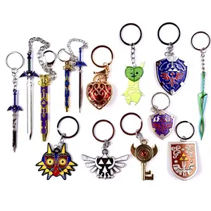 LOZ Zelda Metal Keychains, Tears of the Kingdom & Breath of the Wild, Master Sword, Hylian Shield, Boss Room Key, Heart Container, Fierce Deity Sword, Korok Seed and more