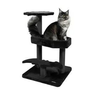 TikTokShopStockUp  WTFGO Multi-Layer Cat Tree with Scratching Post & Cave Bed - Space-Saving Cat Playground for Small Apartments