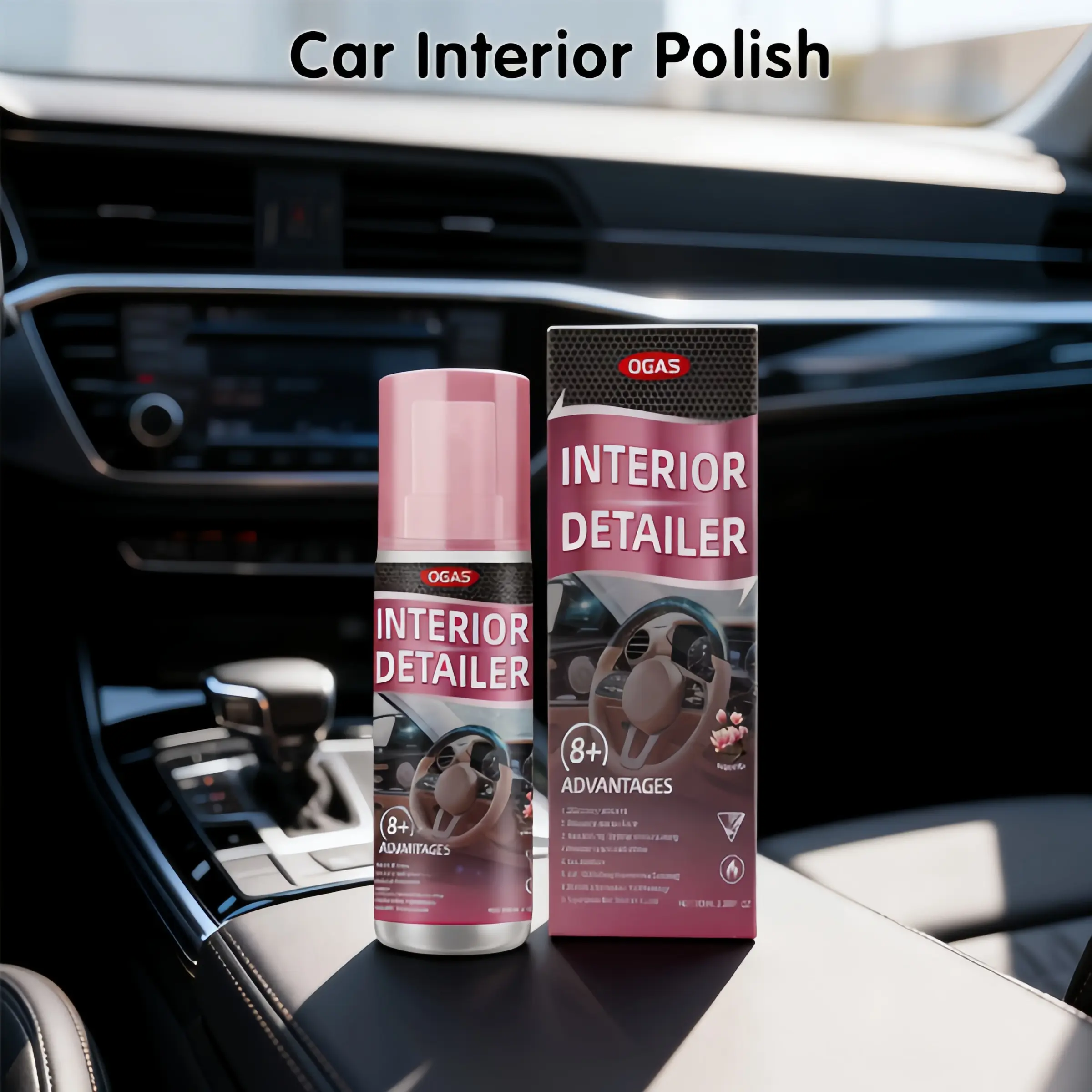 Interior Detail Cleaner Spray for Car Dashboard Seats Trim 100ml Restore Polishing Tires Shine Protection Automotive