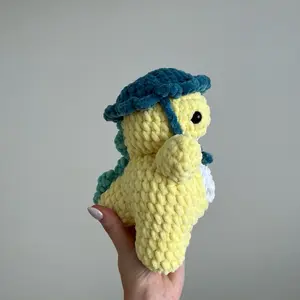 crochet dinosaur plush