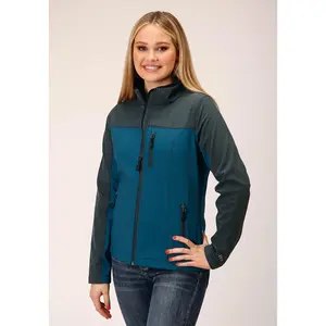 Womens Grey Grey Combo Soft Shell Tech Jacket