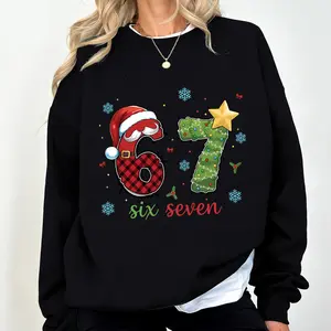 Six Seven Meme Shirt, Funny Hand Sign Christmas Tee,Cute Christmas Graphic Tee, Christmas Meme Shirt