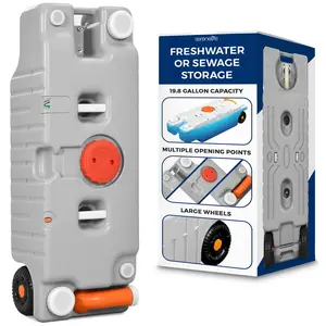 RV Water Tank 75L Easy Transport HDPE Gray