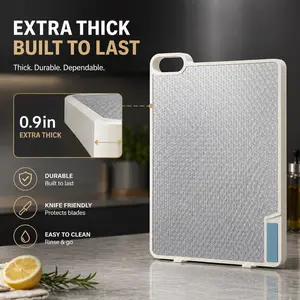 Double-Sided Cutting Board (with Built-in Knife Sharpener) — Crafted from 304 Stainless Steel and Food-Grade PP; Features a Space-Saving, Self-Standing Design; Non-Slip and Stable — The Ideal Kitchen Prep Surface