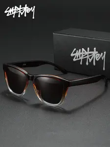 SUPKLEY Casual Style Polarized Sunglasses Unisex Lightweight PC Material Comfortable Wearing TAC Lens Material Oval Frame Music Festival Party Daily Travel Street Photography Fashion Decoration UV Brand Packaging Gift Boutique