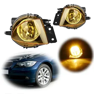 2pcs Yellow Fog Lights Bumper Lamps For 2006 2007 2008 BMW E90 323i 325i 328i 330i 335i,Replace OEM 63176948373; 63176948374