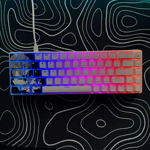 Gaming Mechanical Keyboard, Wired RGB Backlit Mini Keyboard, Ultra-Compact Anti-Ghosting No-Conflict 68 Keys Membrane Gaming Wired Keyboard for PC Laptop Windows Gamer