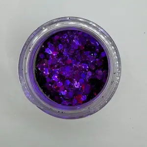 Cheshire Cat Chunky Mix Glitter | Purple & Pink Color Shift | Solvent Resistant Glitter