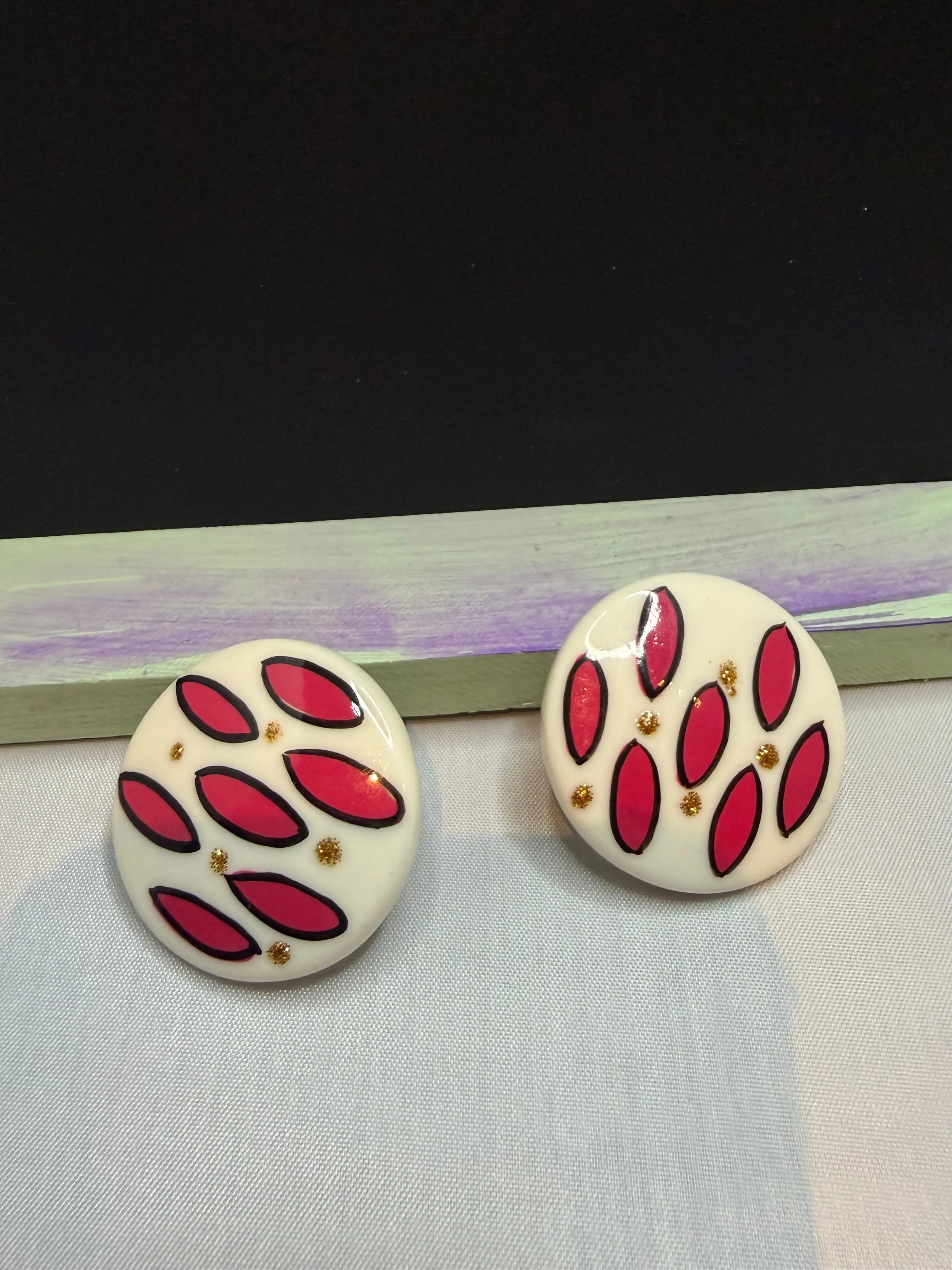 Circle Acrylic Earrings by The Vintage Jewel
