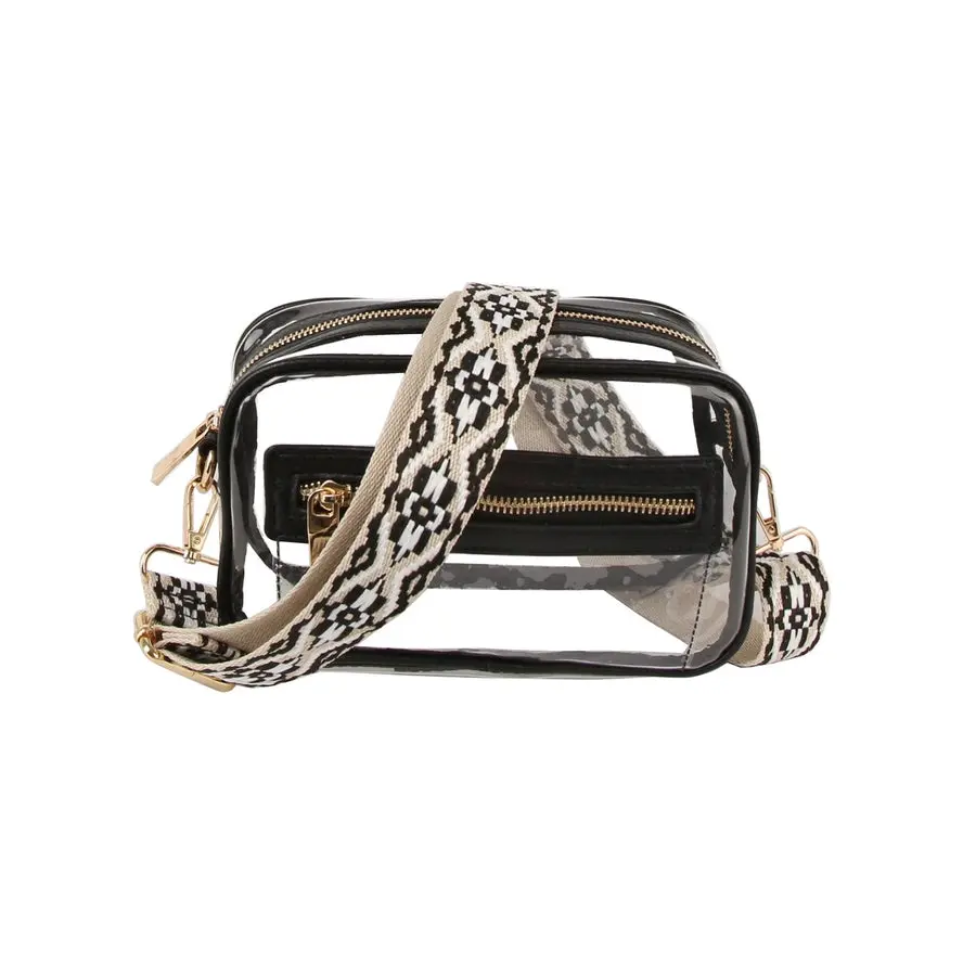 Guitar Strap Clear Bag - Black