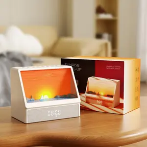 Sunrise  Clock with Sound Machine for Bedrooms Heavy Sleepers, Wake Up Light Sunrise  Clock White Noise Machine for Adults (White)