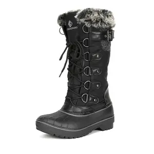 Dream Pairs Faux-Fur Lined Winter Boots – Lace-Up Front, Thick Thermal Collar, Anti-Slip Snow Sole Dream Pairs Faux-Fur Lined Winter Boots – Lace-Up Front, Thick Thermal Collar, Anti-Slip Snow Sole