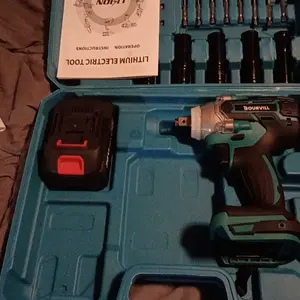 1/2 Cordless Impact Wrench,3-In-1 High Torque Impact Gun With 2x 3000mah Li-Ion Battery,5 Impact Sockets,8 Drills,10 Screws And Tool Case,Impact Tools For Car Lug Nuts