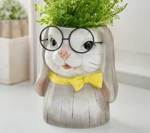 Girl Next Door Animal Planter with Glasses Girl Next Door Animal Planter with Glasses