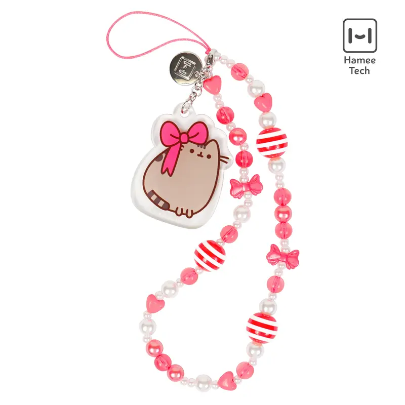 Pusheen the Cat Beaded Charm Mobile Phone Wrist Strap - Special Christmas Edition