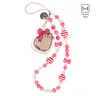 Pusheen the Cat Beaded Charm Mobile Phone Wrist Strap - Special Christmas Edition