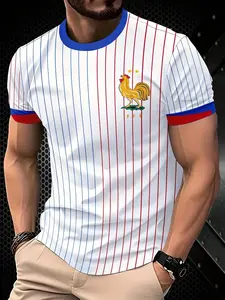 A Must-Have For Football Fans! This Men's French Football Jersey Sports Jersey Is Designed For Comfort During Matches And Training, While Also Offering Casual Wear That Reflects The Team's Spirit. It Also Makes A Memorable And Special Fan Gift.